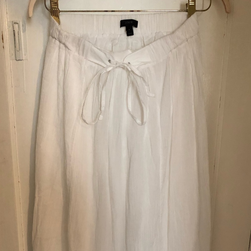 Jcrew long white skirt size small, never worn!